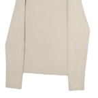 LEVI'S Womens Cream Pullover Plain Rib Knit Crew Neck Jumper S Cotton Blend