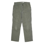 CARHARTT Mens Jeans Olive Relaxed Straight Cotton Blend W32 L30 Workwear