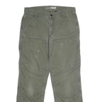 CARHARTT Mens Jeans Olive Relaxed Straight Cotton Blend W32 L30 Workwear