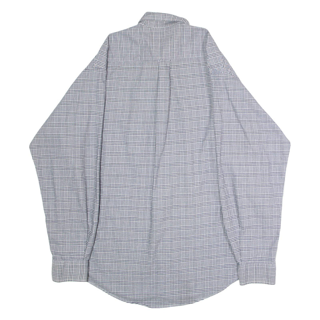 NAUTICA Mens Shirt Black Houndstooth Long Sleeve L