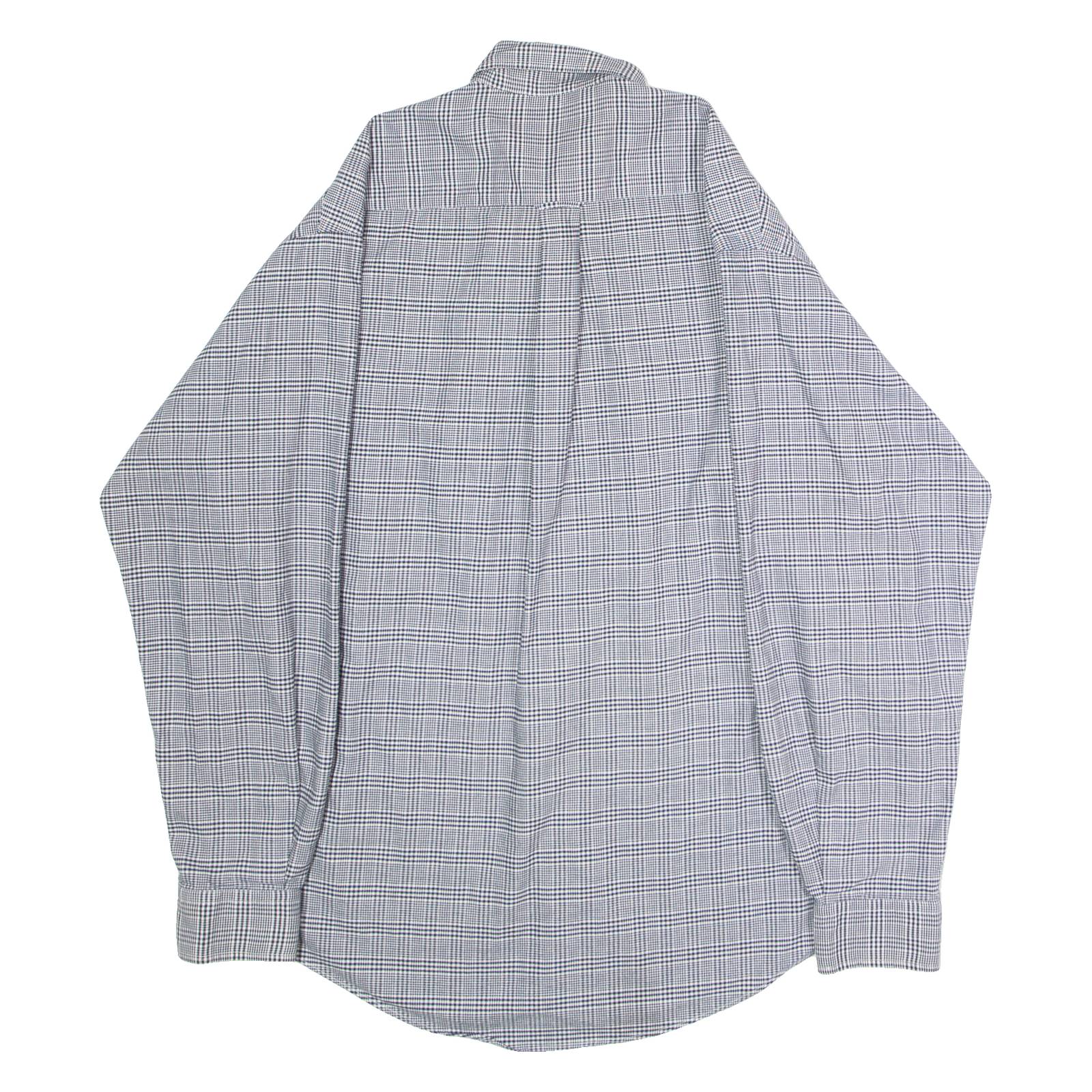 NAUTICA Mens Shirt Black Houndstooth Long Sleeve L