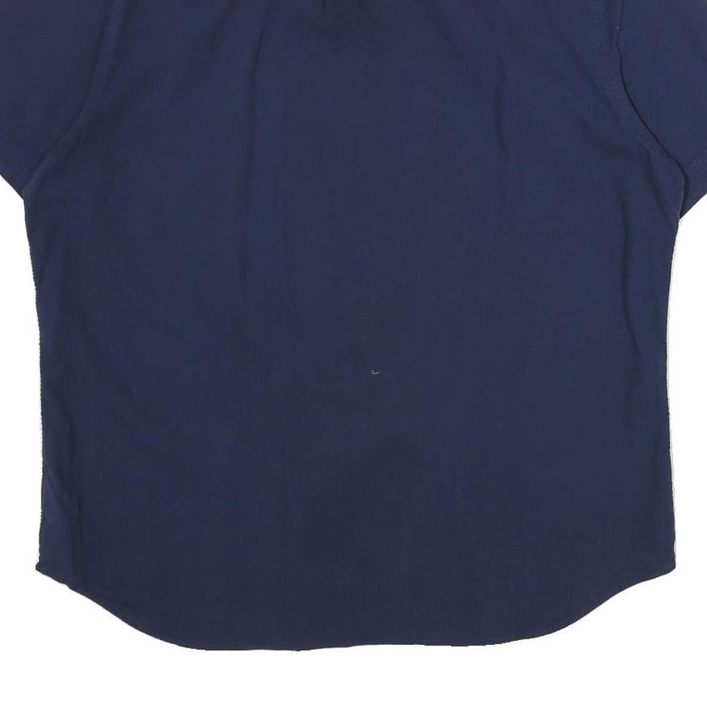 RALPH LAUREN Mens Navy Blue Shirt L Classic Cotton Button Short Sleeve