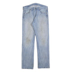 LEVI'S 501 Mens Jeans Blue Regular Straight Denim Light W34 L32 Classic Button
