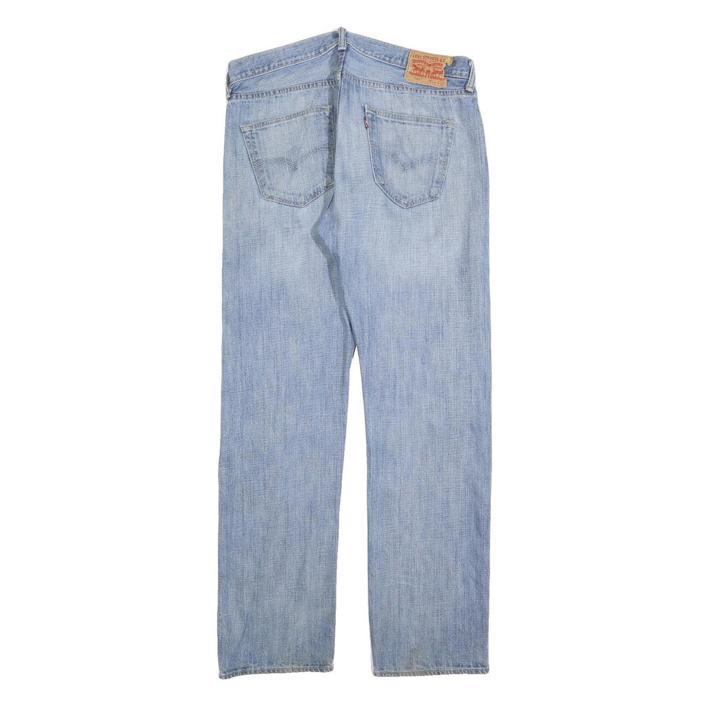 LEVI'S 501 Mens Jeans Blue Regular Straight Denim Light W34 L32 Classic Button