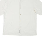 TIMBERLAND Mens White Cotton Blend Shirt L Casual Lightweight Button Up