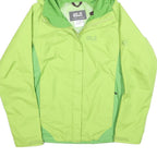 JACK WOLFSKIN Womens Green & Lime Outdoor Jacket UK 8 Polyester Blend Zip Hooded