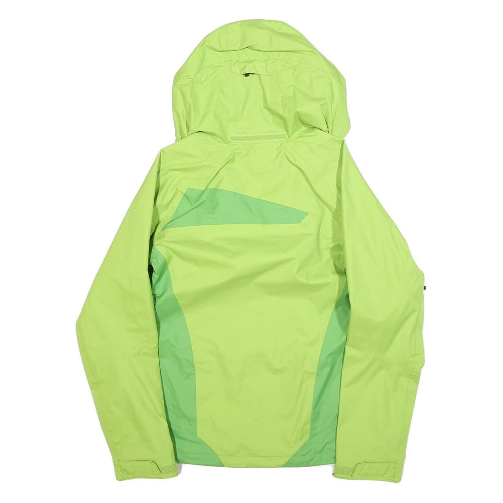 JACK WOLFSKIN Womens Green & Lime Outdoor Jacket UK 8 Polyester Blend Zip Hooded