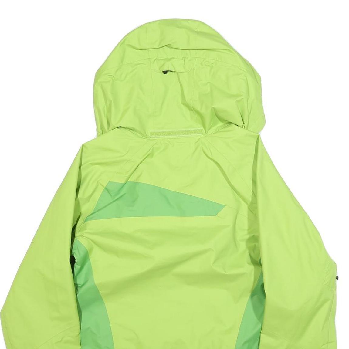 JACK WOLFSKIN Womens Green & Lime Outdoor Jacket UK 8 Polyester Blend Zip Hooded