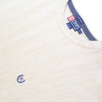 CHAPS RALPH LAUREN Mens Cream Plain Crew Neck Basic Knit Jumper L Cotton Blend