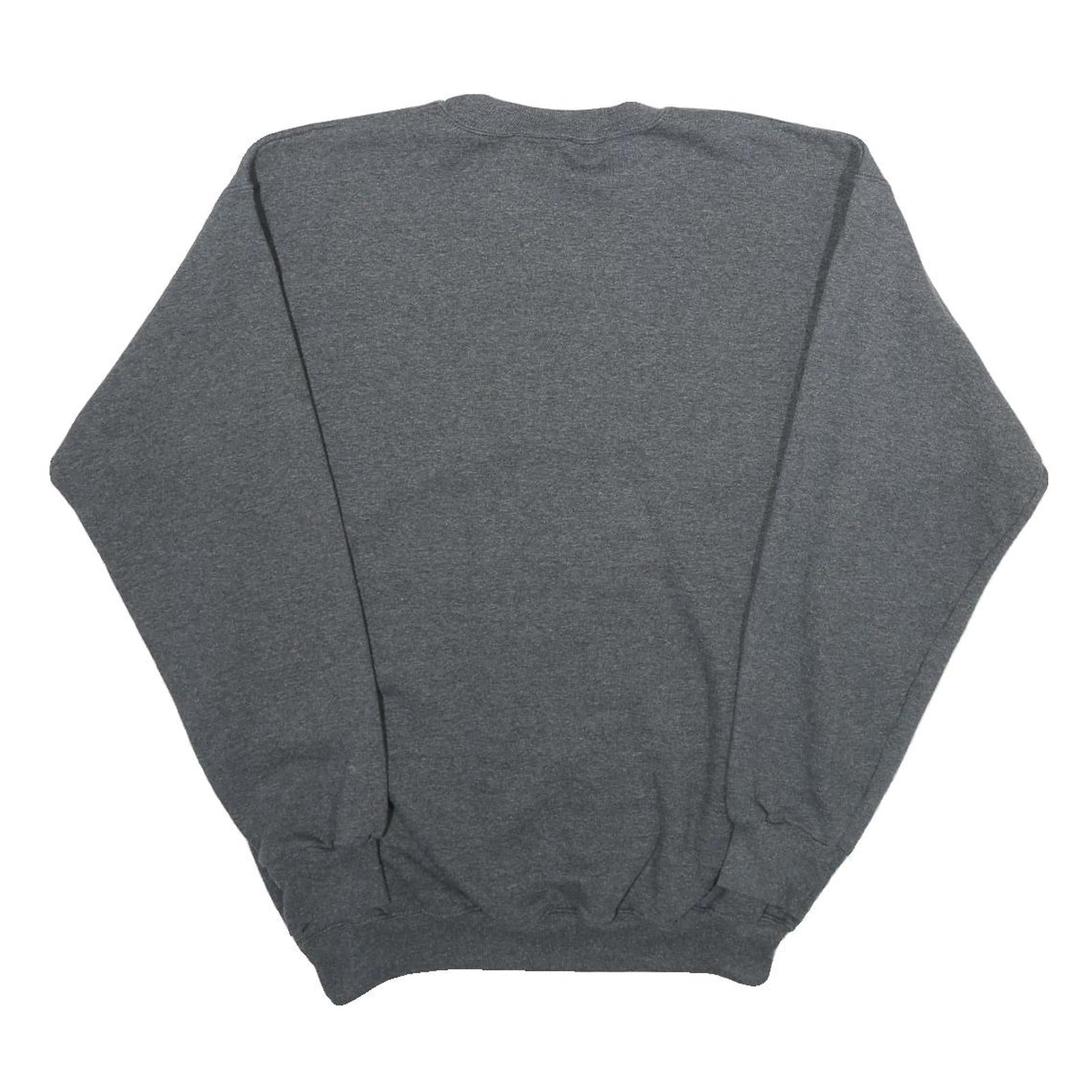 HANES Mens Grey Lady Sharks LS Softball Crew Neck S Sweatshirt Cotton Blend