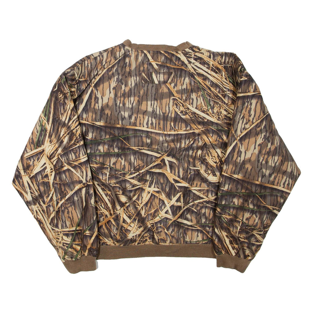 GAMEHIDE Tree Print Mens Pullover Jacket Brown M