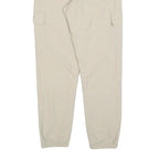 CHAMPION Womens Beige Regular Fit Cargo Trousers W26 L30 Drawstring Waist Casual