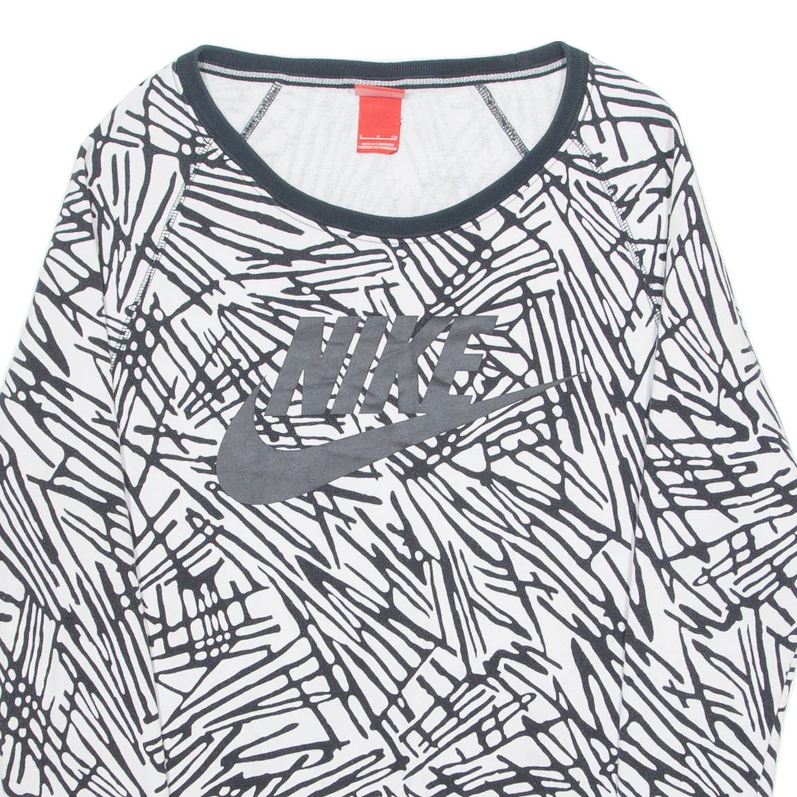 NIKE Womens Sweatshirt White S