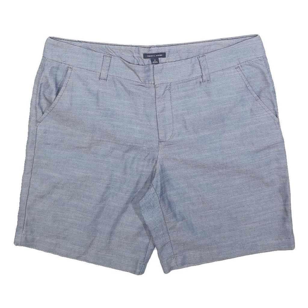 TOMMY HILFIGER Womens Shorts Blue Casual L W36 Cotton Blend Comfort