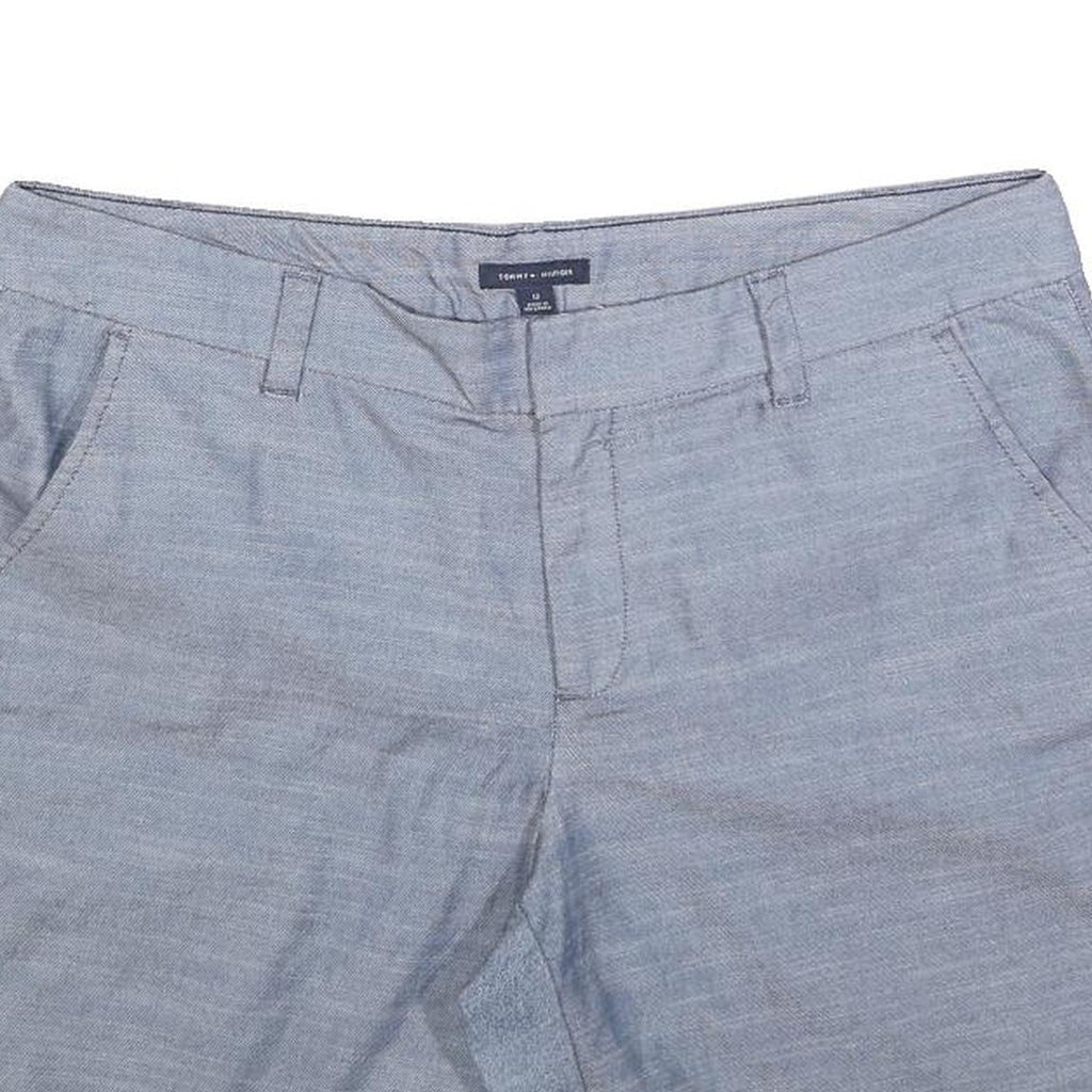 TOMMY HILFIGER Womens Shorts Blue Casual L W36 Cotton Blend Comfort