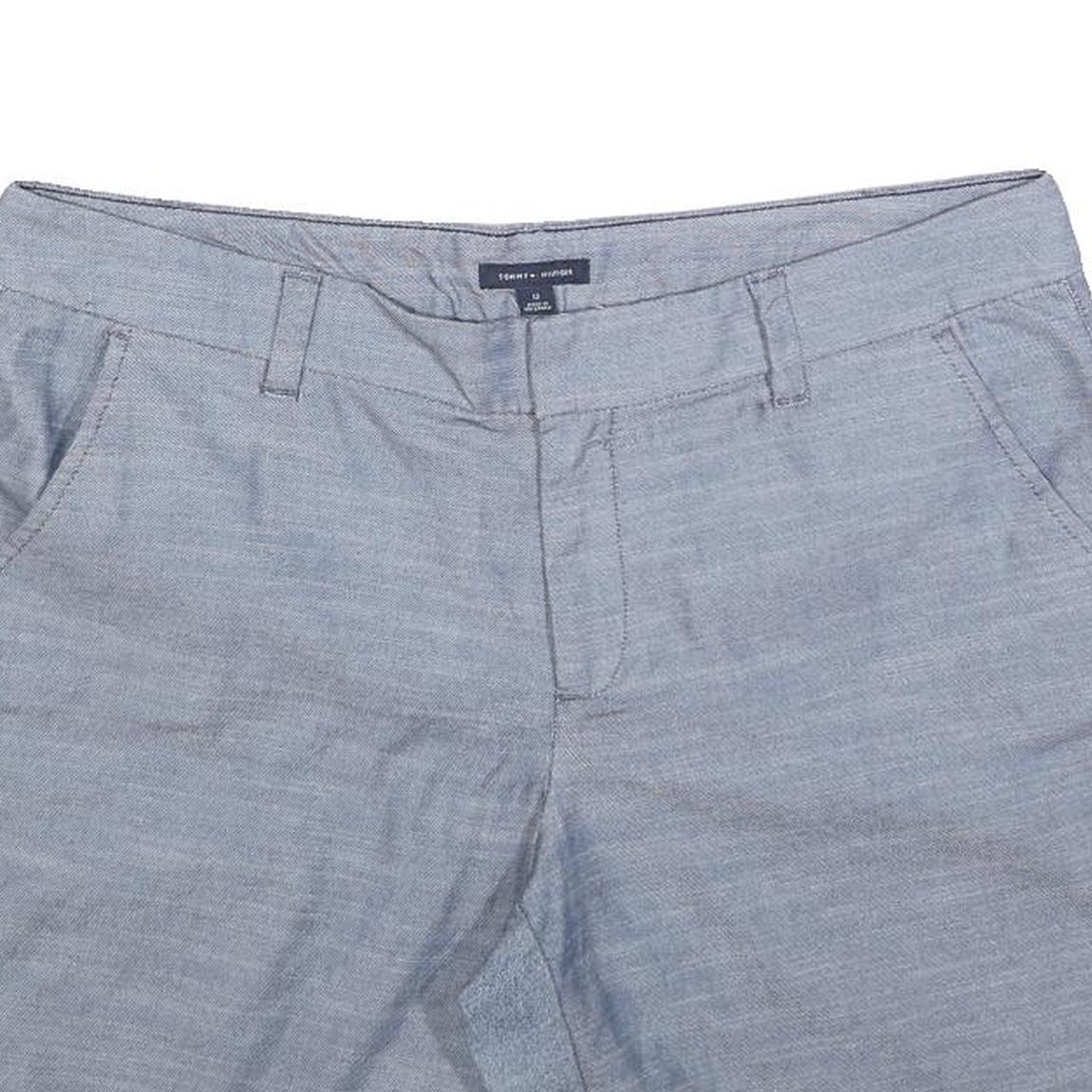 TOMMY HILFIGER Womens Shorts Blue Casual L W36 Cotton Blend Comfort