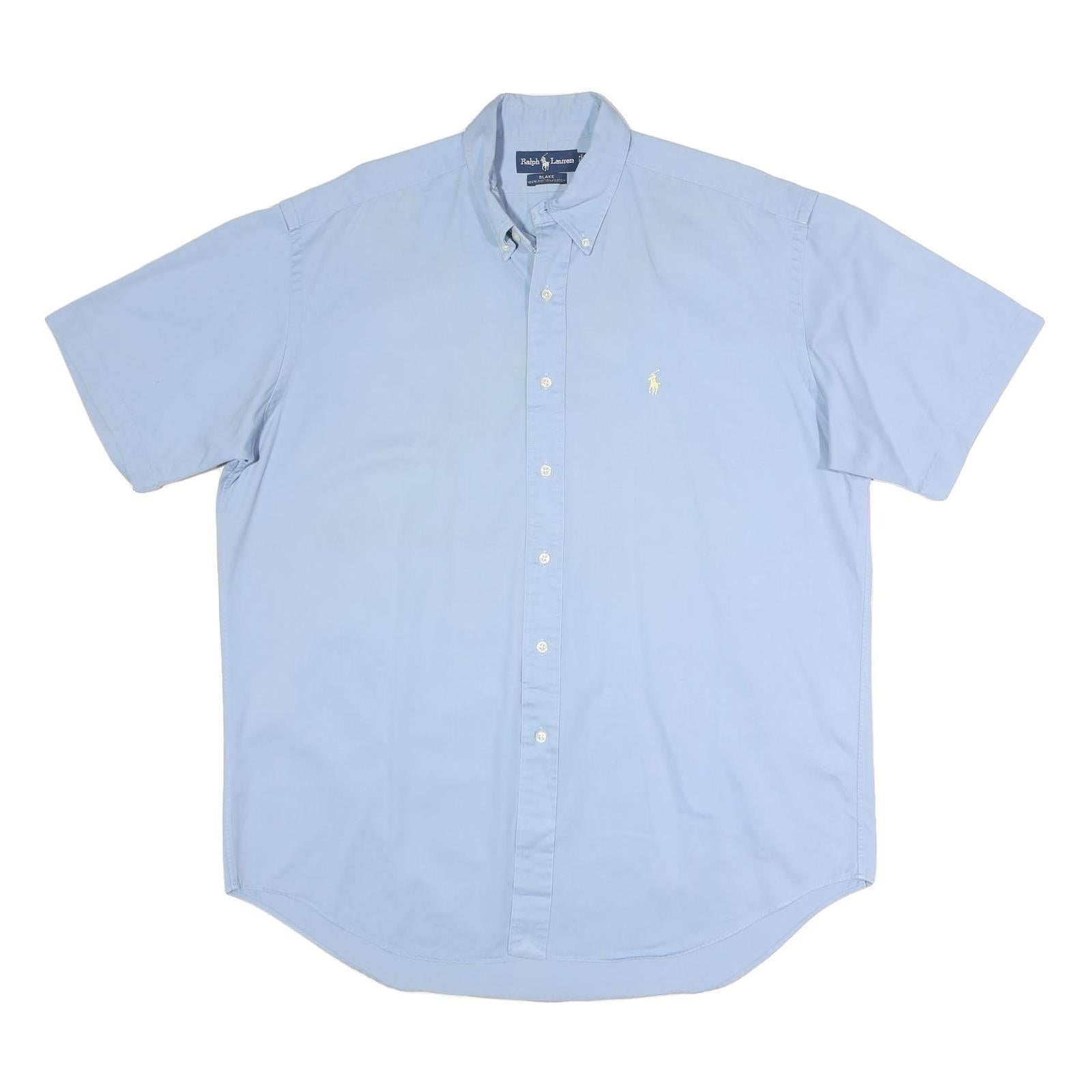 CARHARTT Mens Blue Short Sleeve Cotton Shirt L Casual Button Down