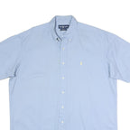 CARHARTT Mens Blue Short Sleeve Cotton Shirt L Casual Button Down
