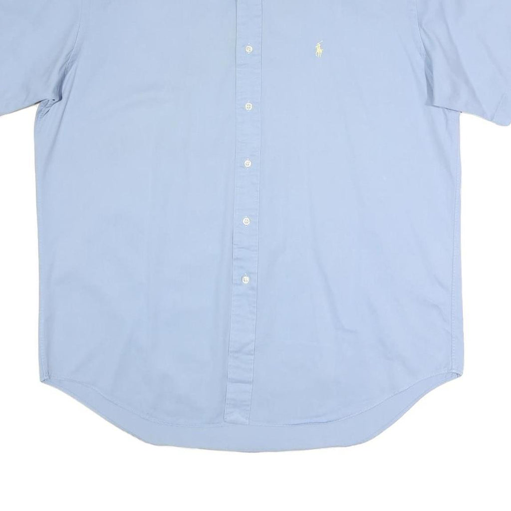 CARHARTT Mens Blue Short Sleeve Cotton Shirt L Casual Button Down