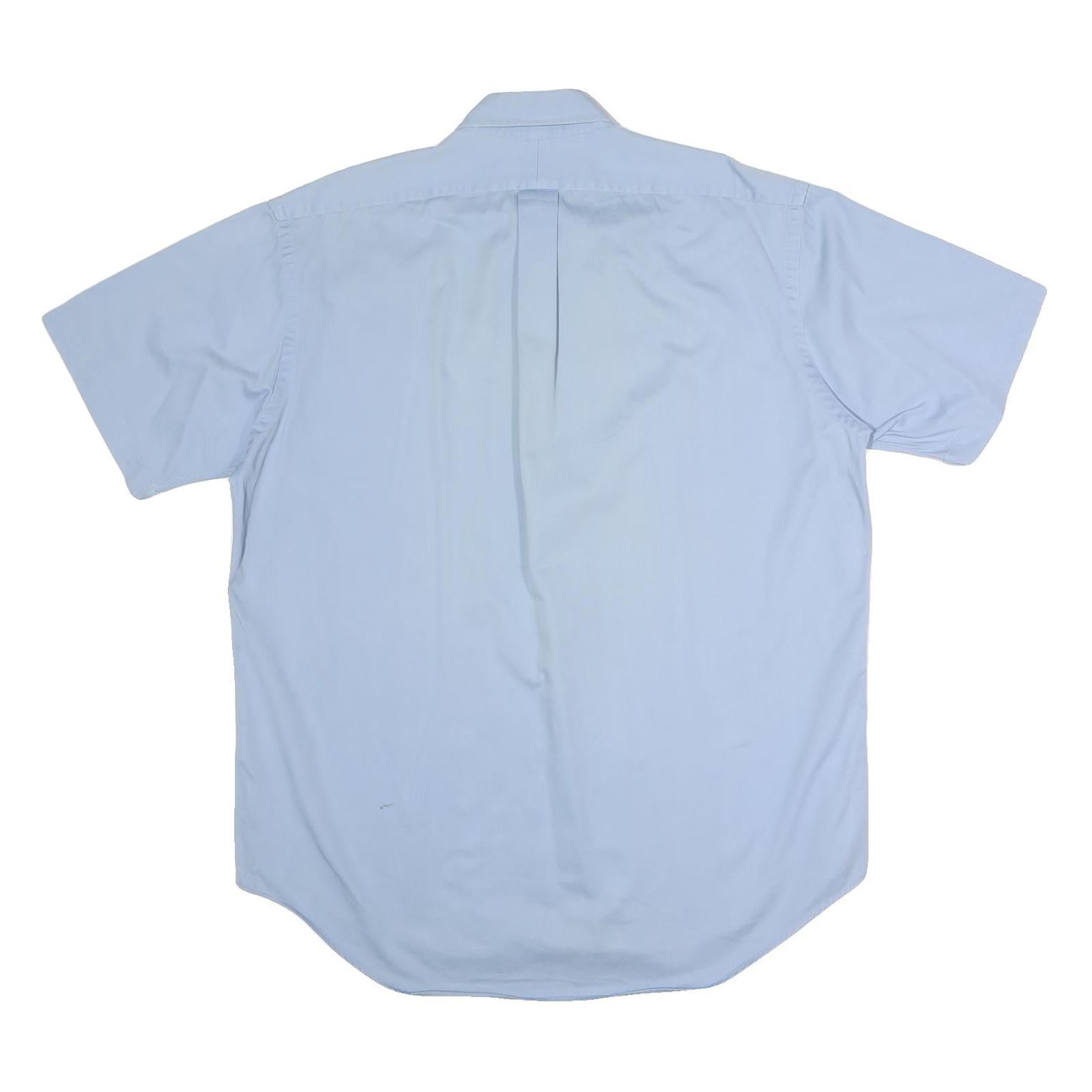 CARHARTT Mens Blue Short Sleeve Cotton Shirt L Casual Button Down