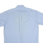 CARHARTT Mens Blue Short Sleeve Cotton Shirt L Casual Button Down