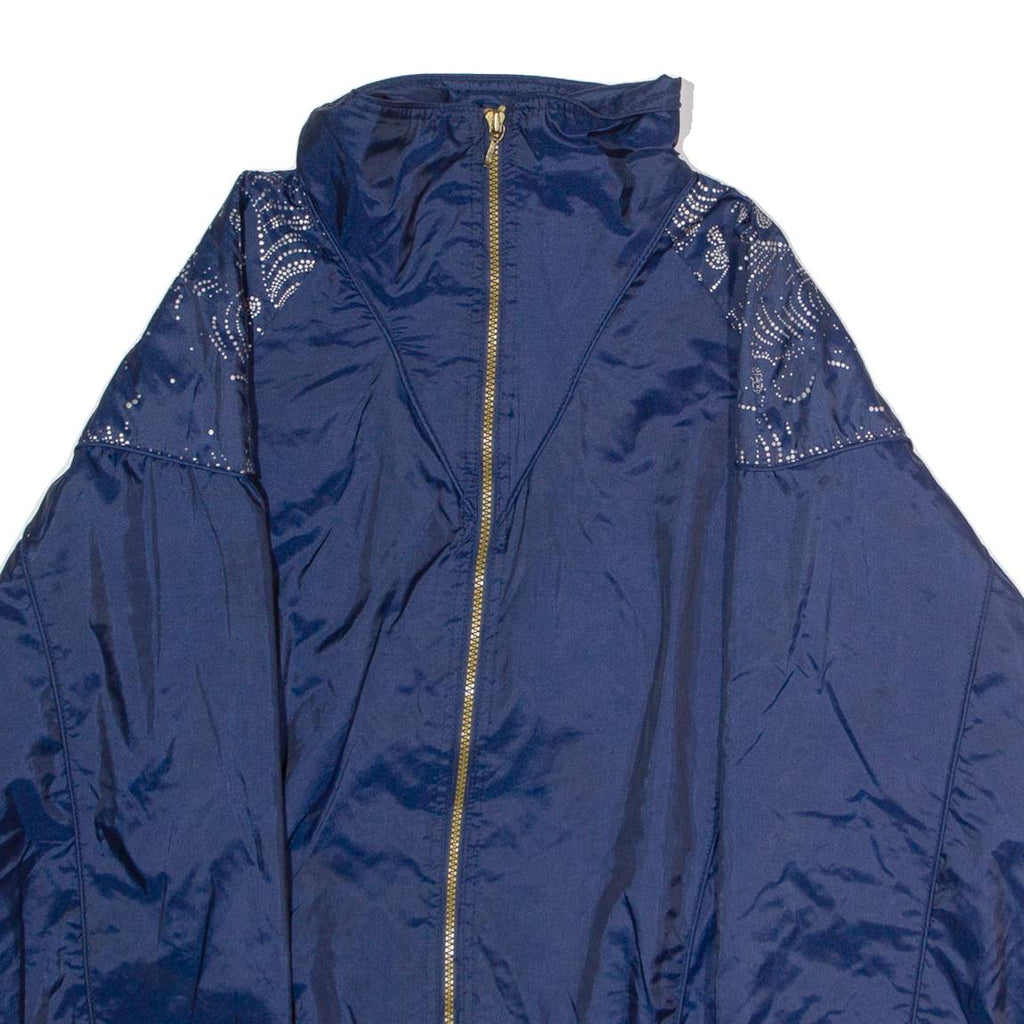 OUTBROOK Womens Shell Jacket Blue Nylon 90s L