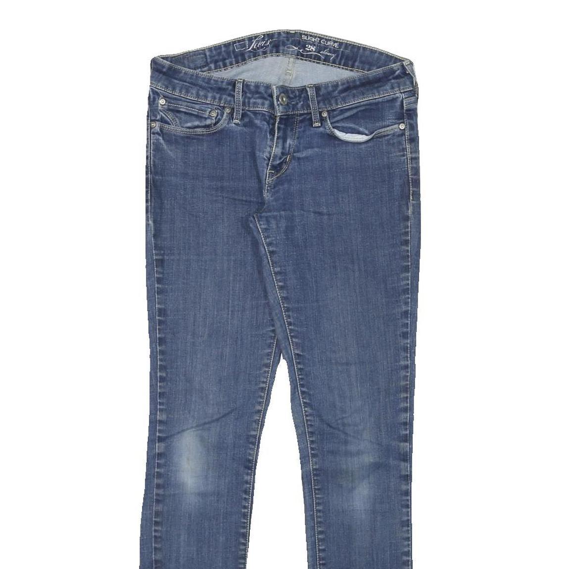 LEVI'S Womens Slim Blue Denim Light Wash Jeans W28 L29 Stretch Skinny Zip