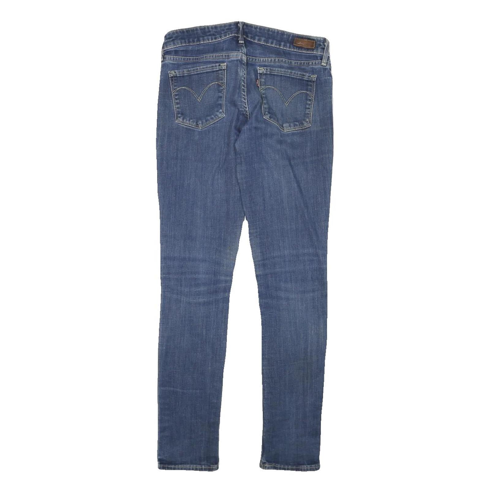 LEVI'S Womens Slim Blue Denim Light Wash Jeans W28 L29 Stretch Skinny Zip