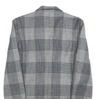 DEL MOD Mens Grey & Black Check Wool Blend Double Breasted Jacket M Woven Blazer