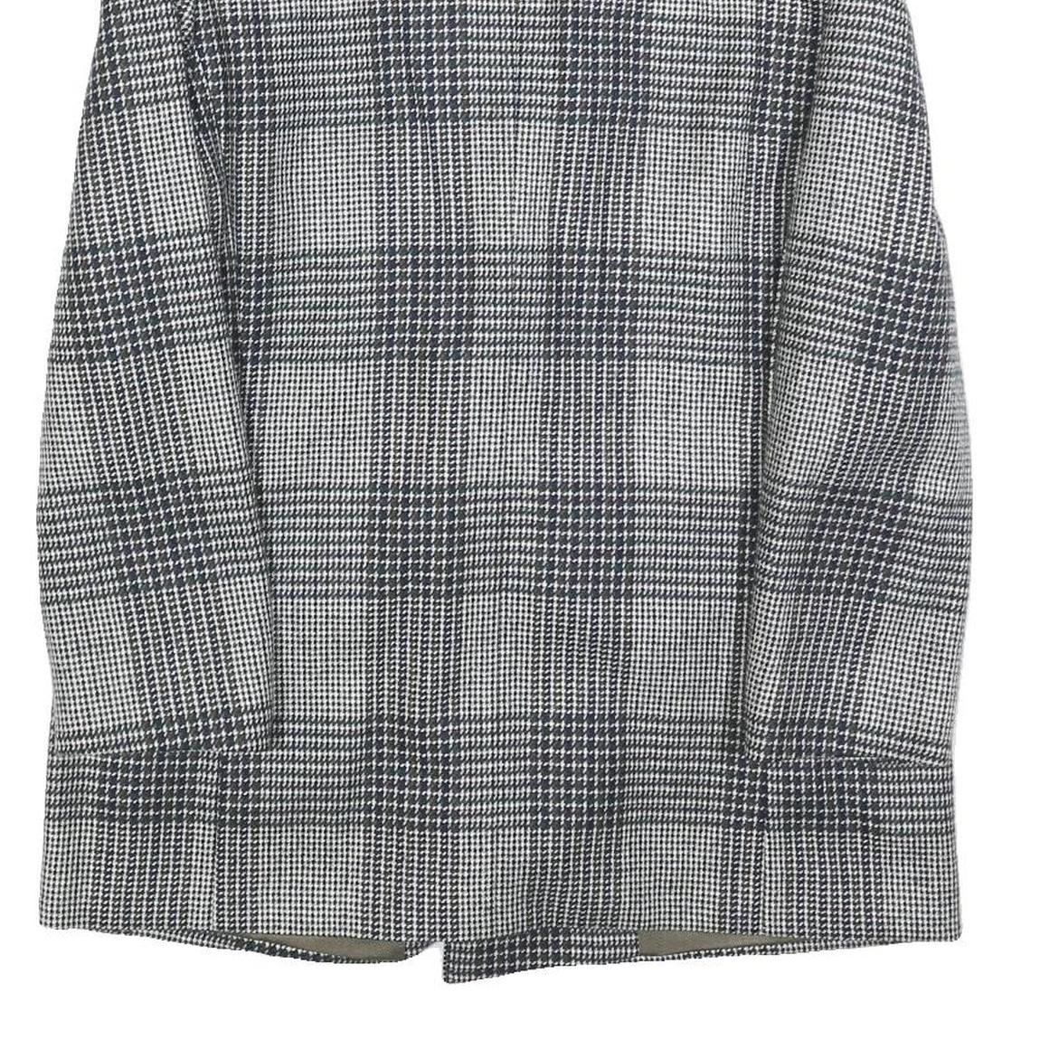 DEL MOD Mens Grey & Black Check Wool Blend Double Breasted Jacket M Woven Blazer