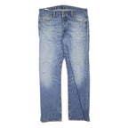 LEVI'S 501 Mens Jeans Blue Regular Straight Denim Medium W36 L32 Classic Button