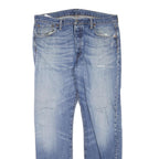 LEVI'S 501 Mens Jeans Blue Regular Straight Denim Medium W36 L32 Classic Button