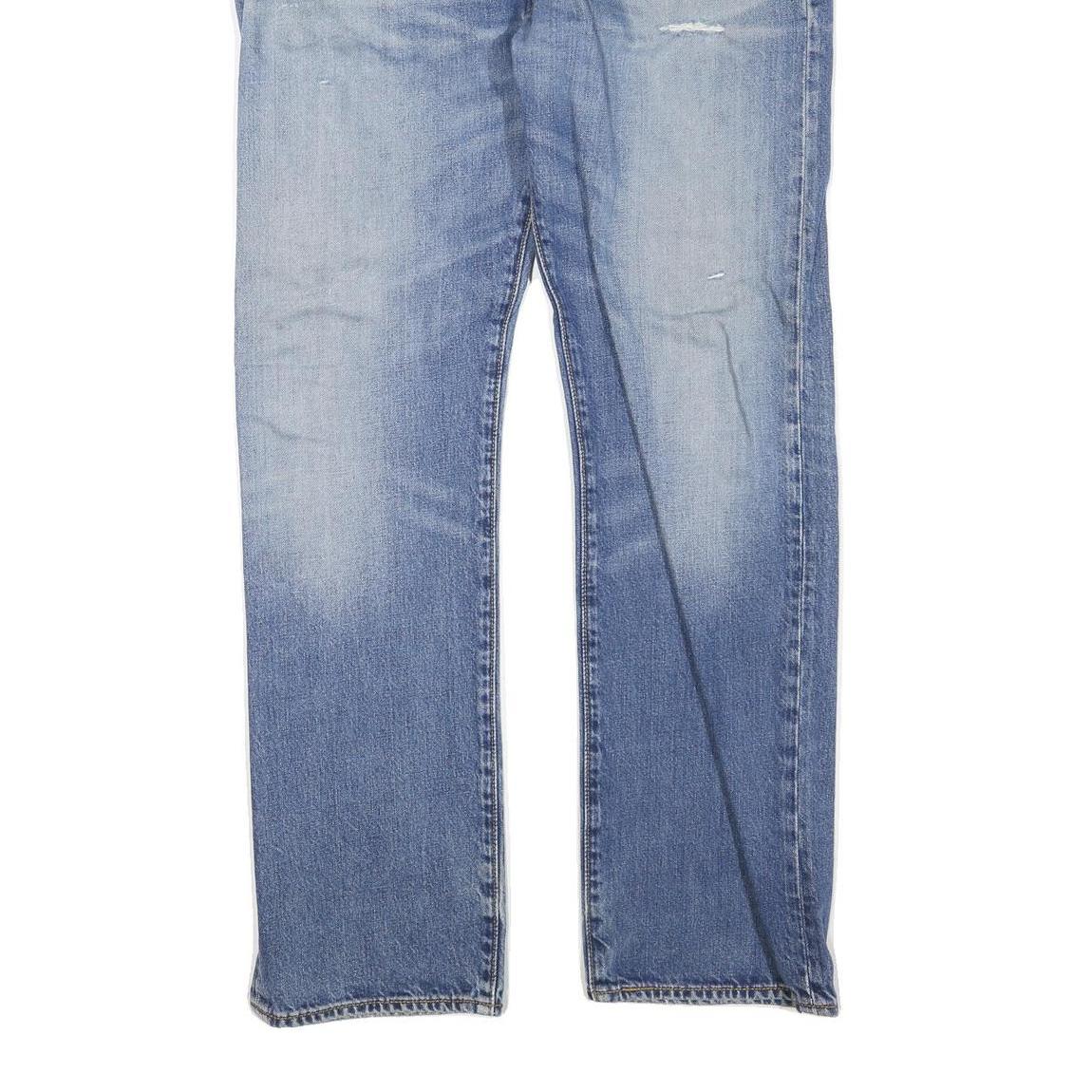 LEVI'S 501 Mens Jeans Blue Regular Straight Denim Medium W36 L32 Classic Button