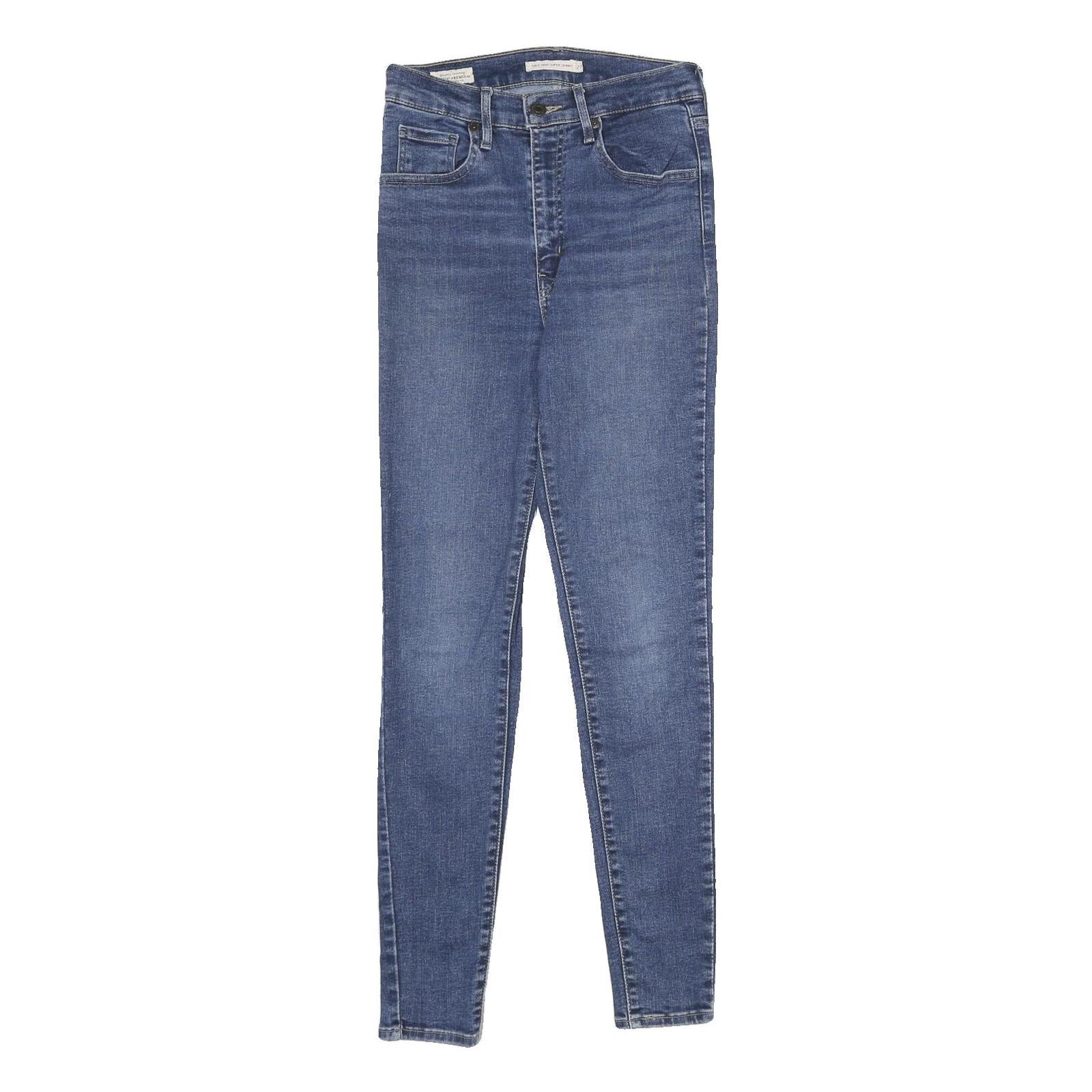 LEVI'S Mile High Super Skinny Big E Womens Jeans Blue Slim Skinny Denim Medium