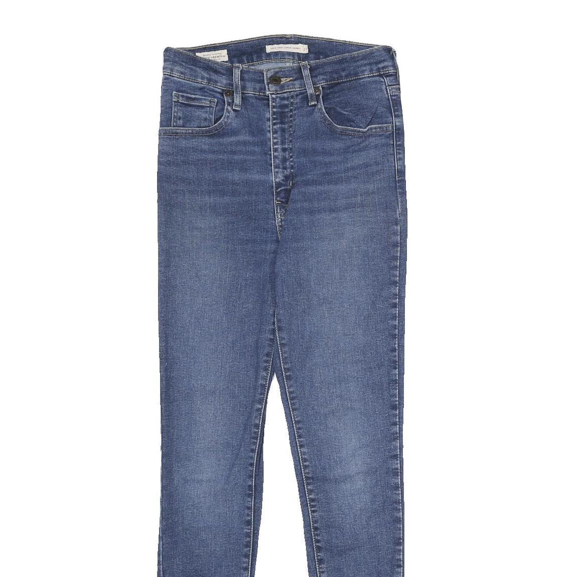 LEVI'S Mile High Super Skinny Big E Womens Jeans Blue Slim Skinny Denim Medium