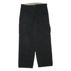 WRANGLER Mens Black Cargo Regular Fit Cotton Blend Trousers W36 L32 Pocketed