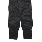 Womens Black Polyester Blend Relaxed Cargo Trousers W31 L31 Stylish Functional