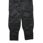 Womens Black Polyester Blend Relaxed Cargo Trousers W31 L31 Stylish Functional