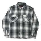 WRANGLER Mens Black & White Plaid Shirt M Cotton Blend Casual Long Sleeve