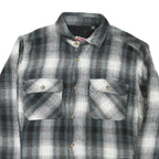 WRANGLER Mens Black & White Plaid Shirt M Cotton Blend Casual Long Sleeve