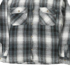 WRANGLER Mens Black & White Plaid Shirt M Cotton Blend Casual Long Sleeve
