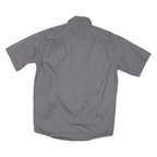 WRANGLER Mens Grey Short Sleeve Shirt S Cotton Blend Casual Summer Button Pocket
