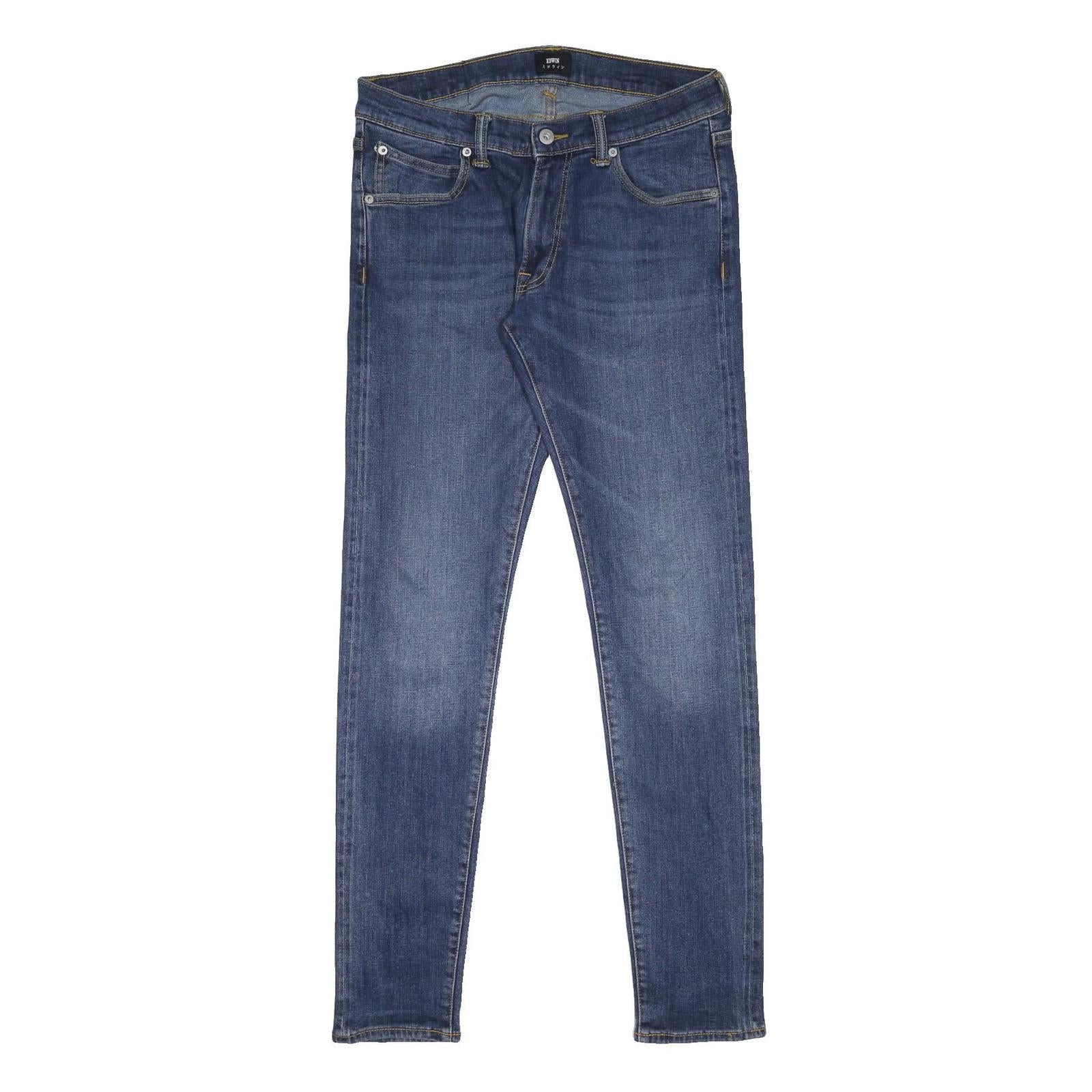 EDWIN Mens Slim Blue Jeans Denim Medium W30 L32 Stylish Comfortable Zip Closure