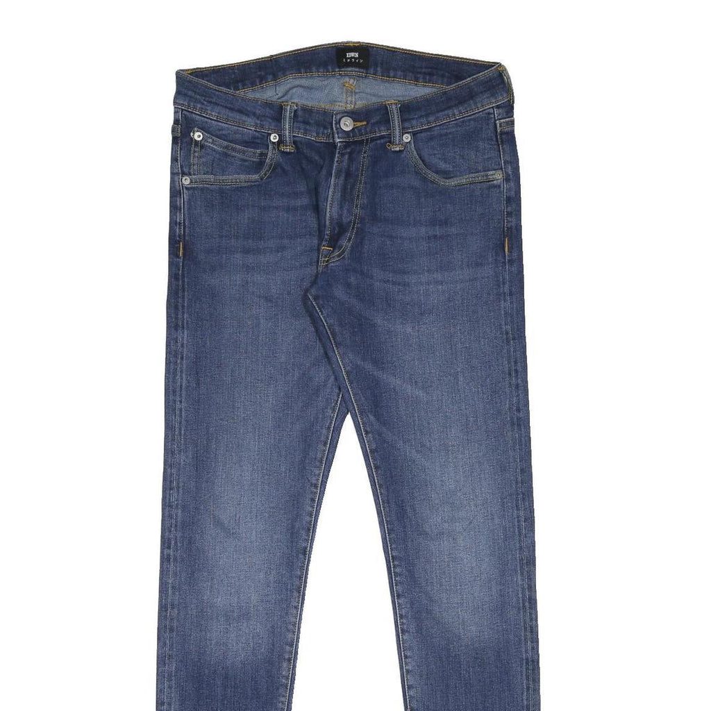 EDWIN Mens Slim Blue Jeans Denim Medium W30 L32 Stylish Comfortable Zip Closure