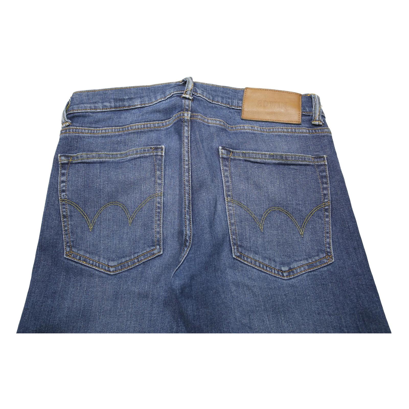 EDWIN Mens Slim Blue Jeans Denim Medium W30 L32 Stylish Comfortable Zip Closure