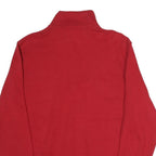 NAUTICA Mens Red 1/4 Zip Sweatshirt M Cotton Pullover Casual