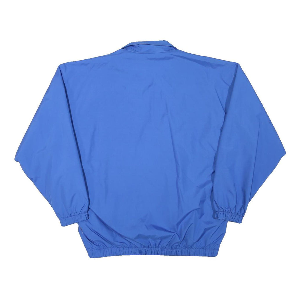 Mens Blue & Yellow Zip Up Polyester Blend Casual Jacket L Plain Sporty