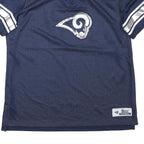 NFL Womens Blue Los Angeles Rams Jersey XL Short Sleeve Lace Up Neck Football