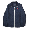 TOMMY HILFIGER Womens Navy Blue Quilted Jacket S Polyester Zip Up Lightweight