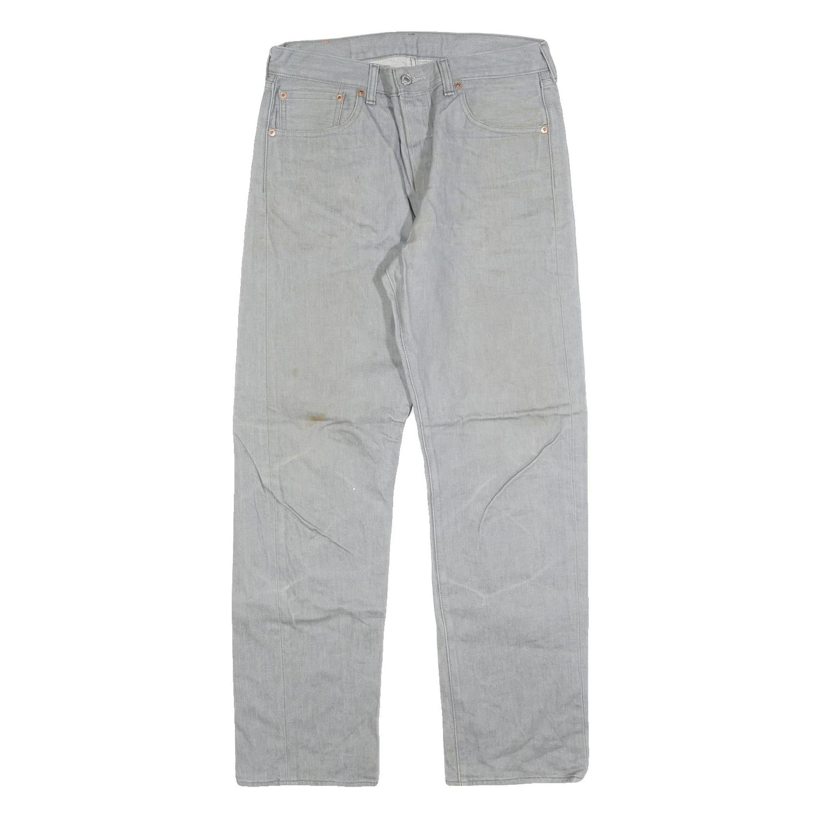 LEVI'S 501 Mens Jeans Regular Straight Denim Light W31 L31 Button Cotton Blend